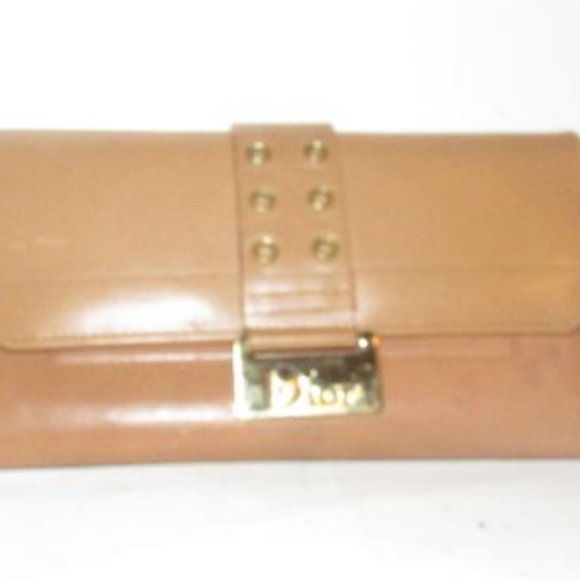 Christian Dior RARE XL Camel 2-Part Checkbook - Picture 1 of 8